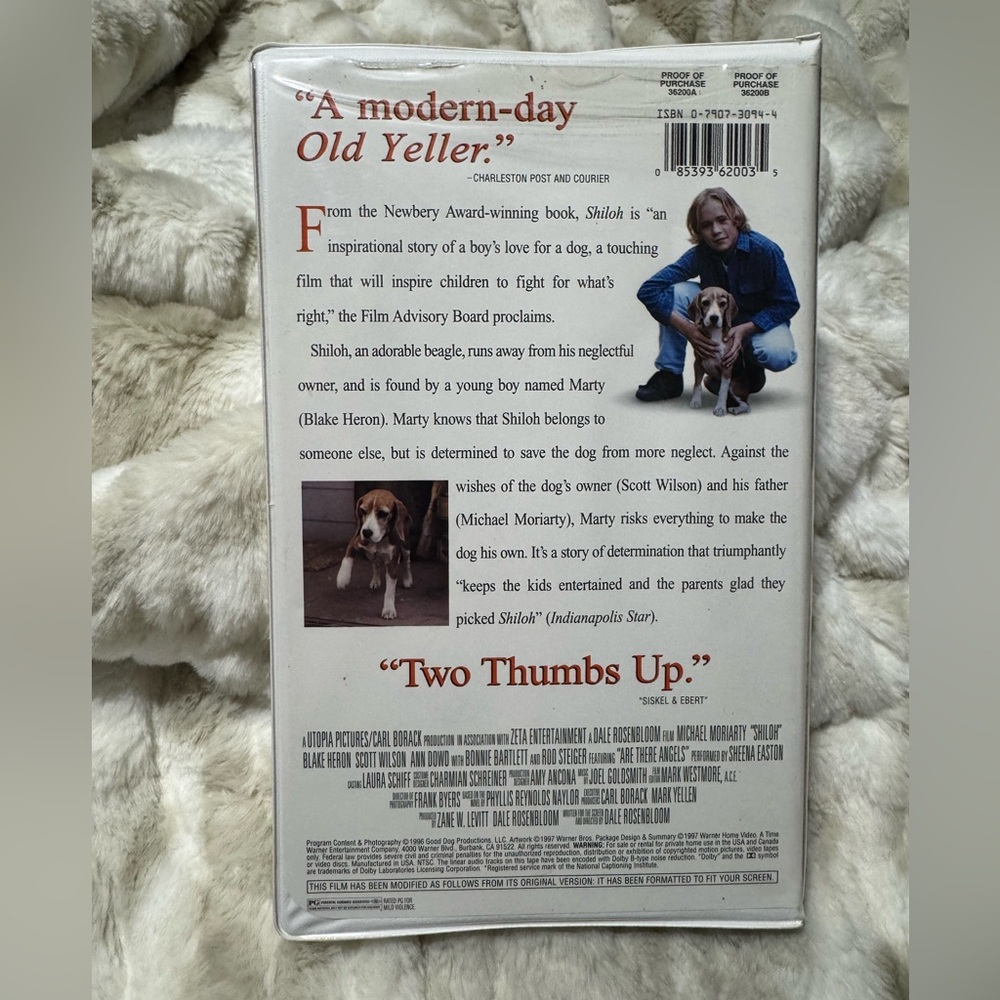 Shiloh VHS - Heartwarming Family Movie